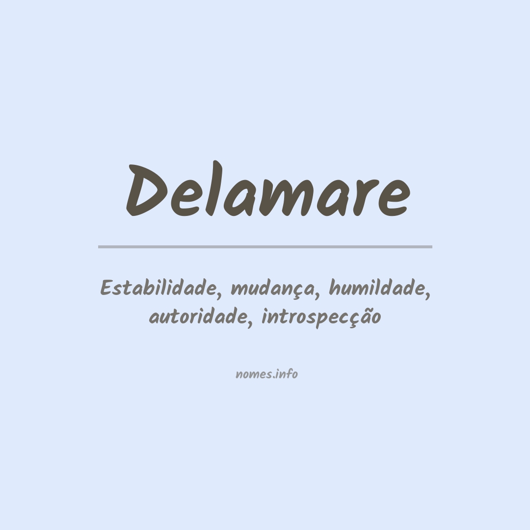 Significado do nome Delamare