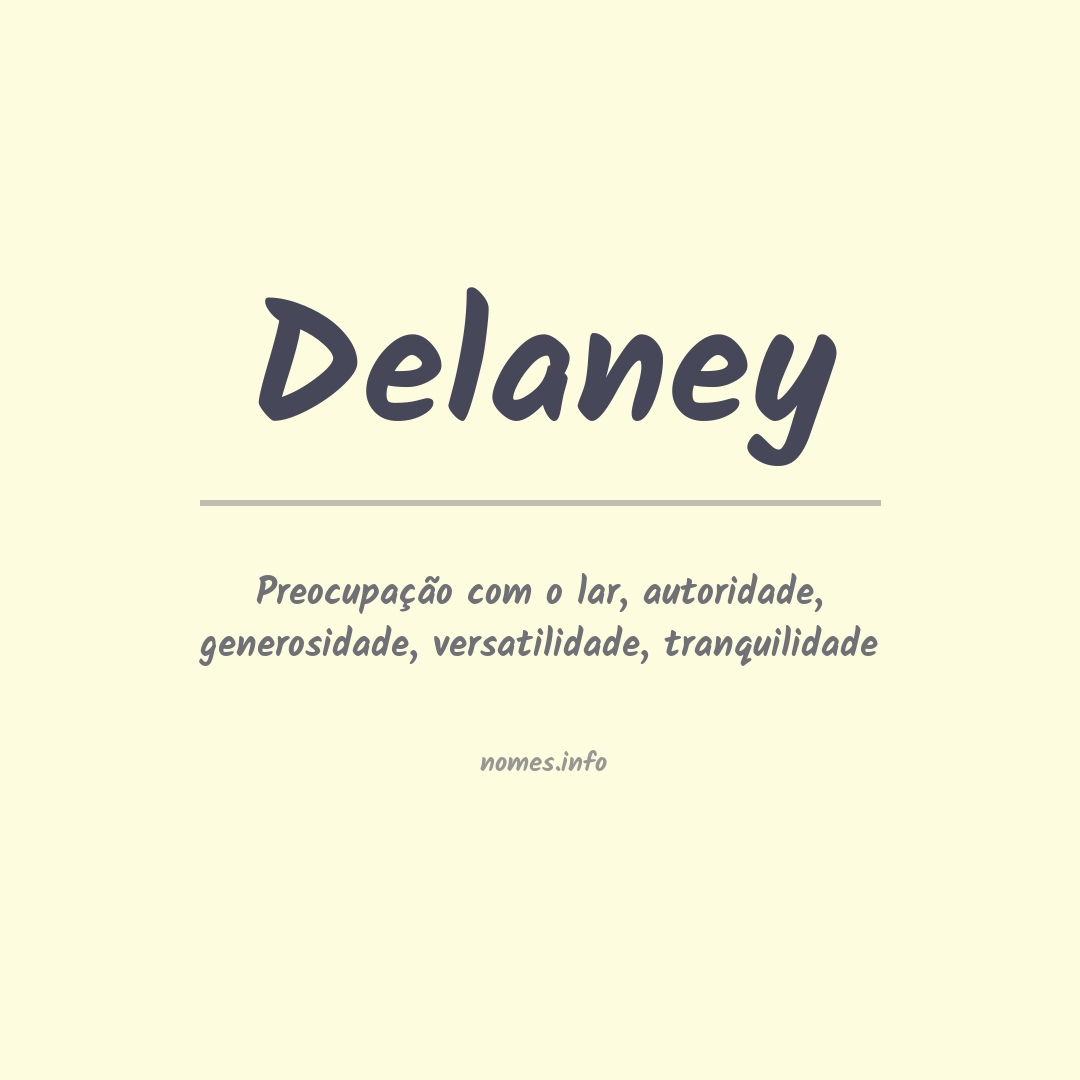 Significado do nome Delaney