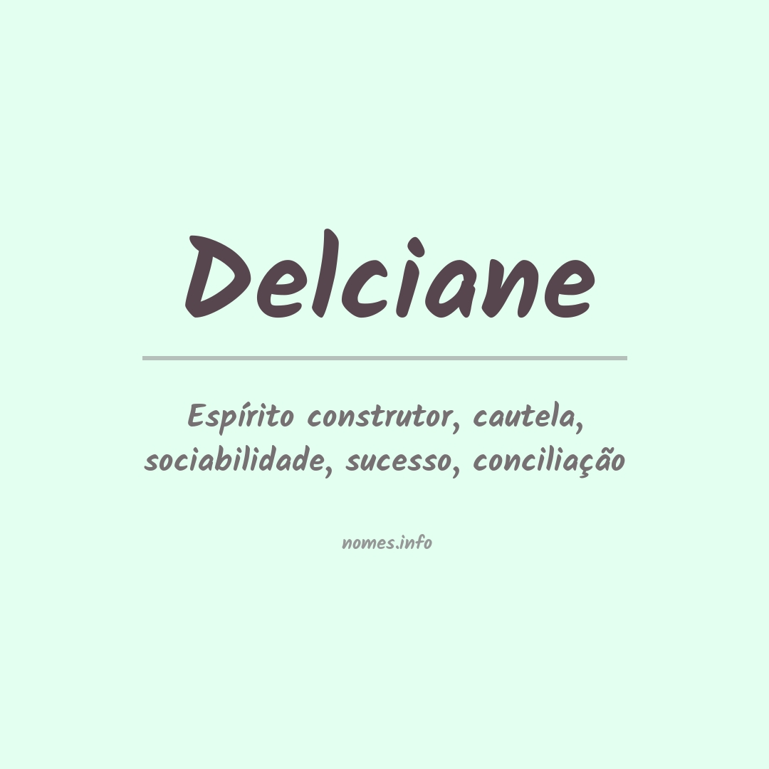 Significado do nome Delciane