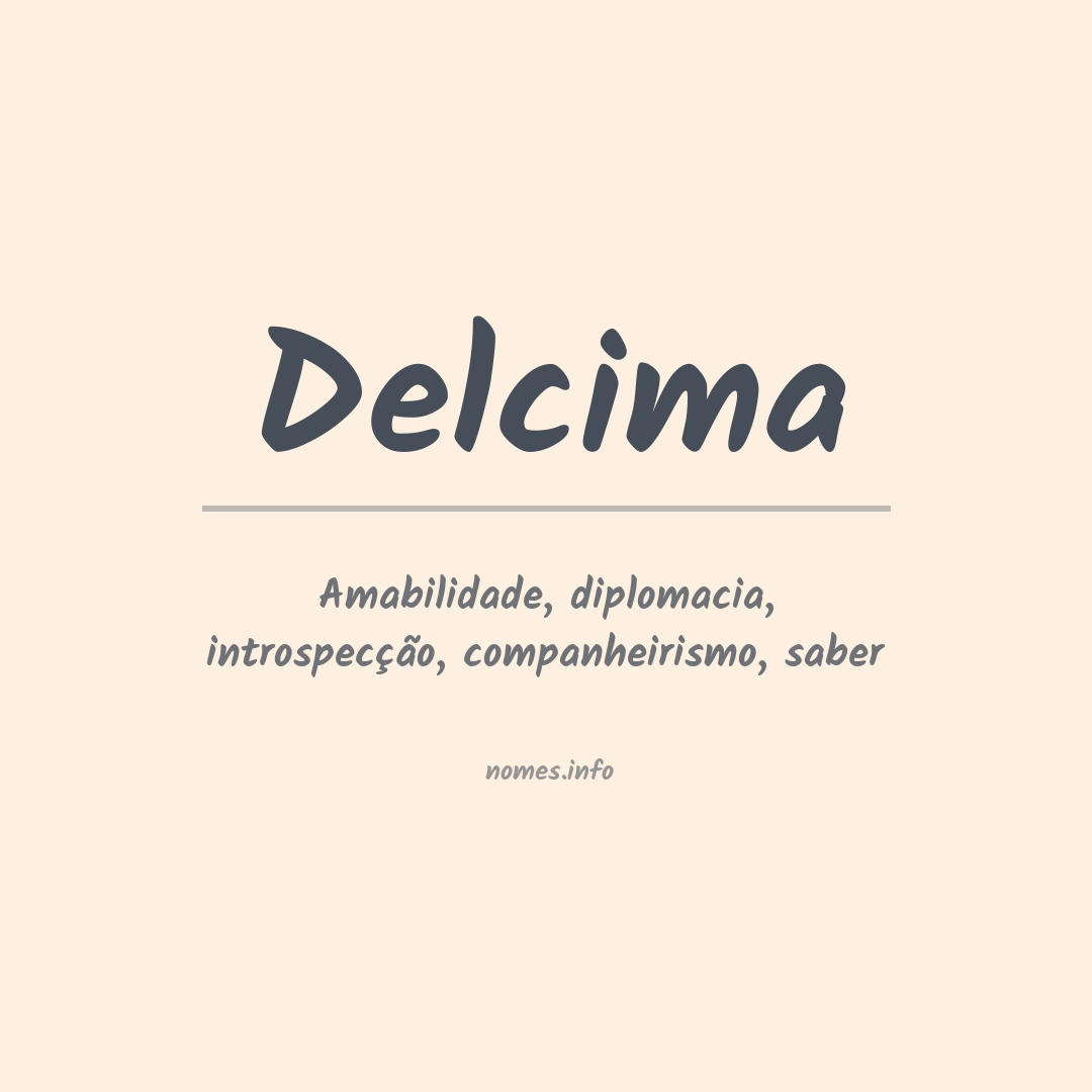 Significado do nome Delcima
