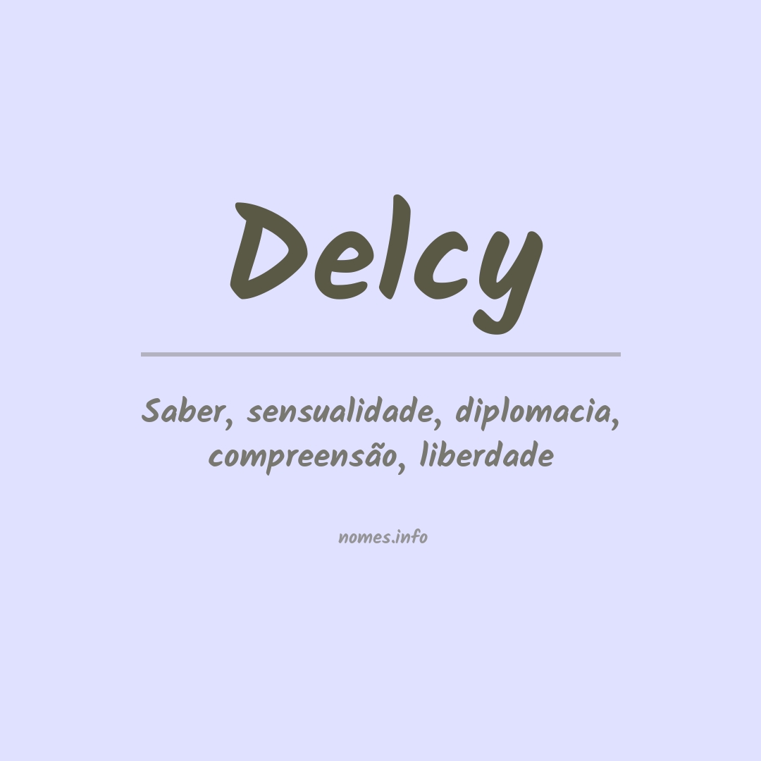 Significado do nome Delcy