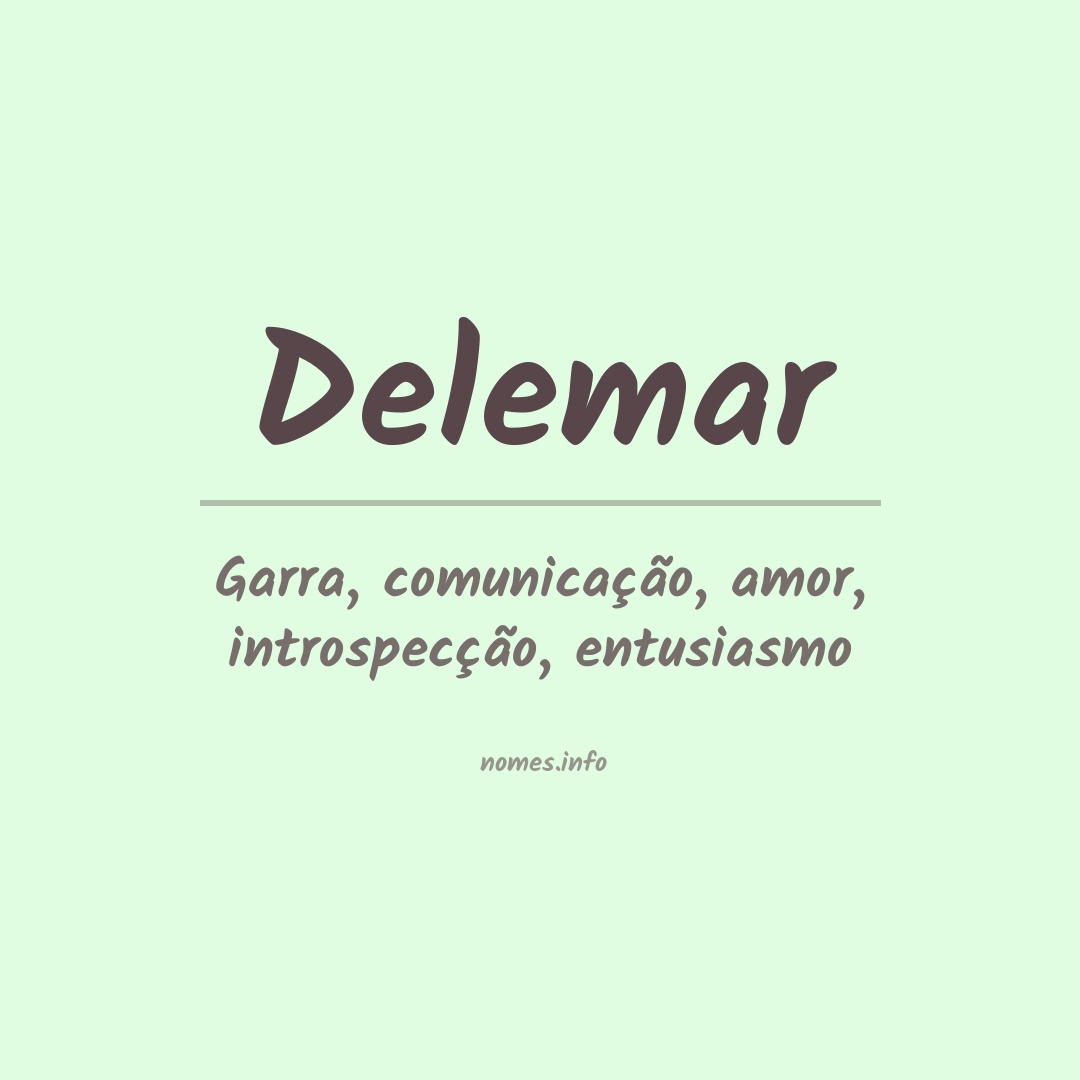 Significado do nome Delemar