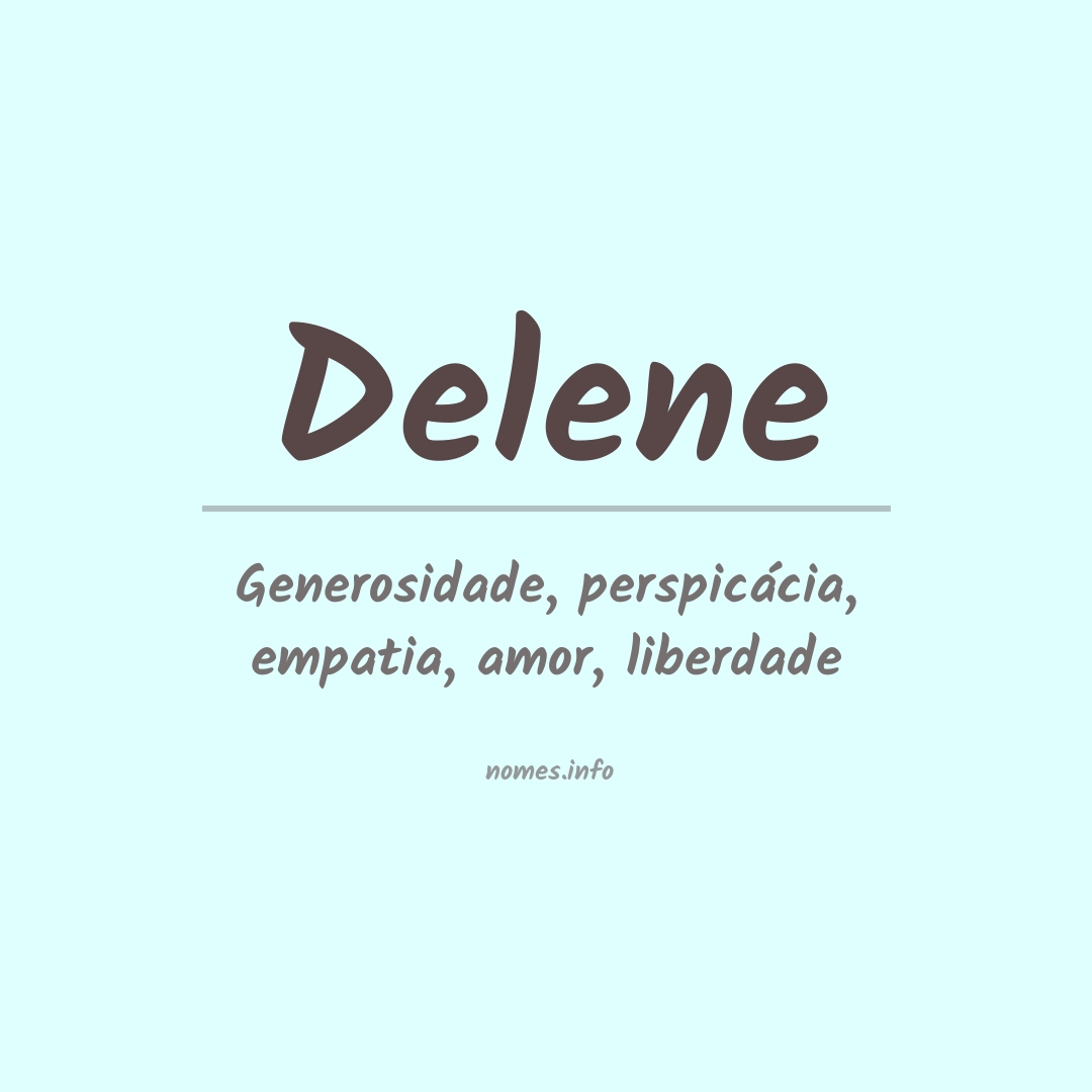 Significado do nome Delene
