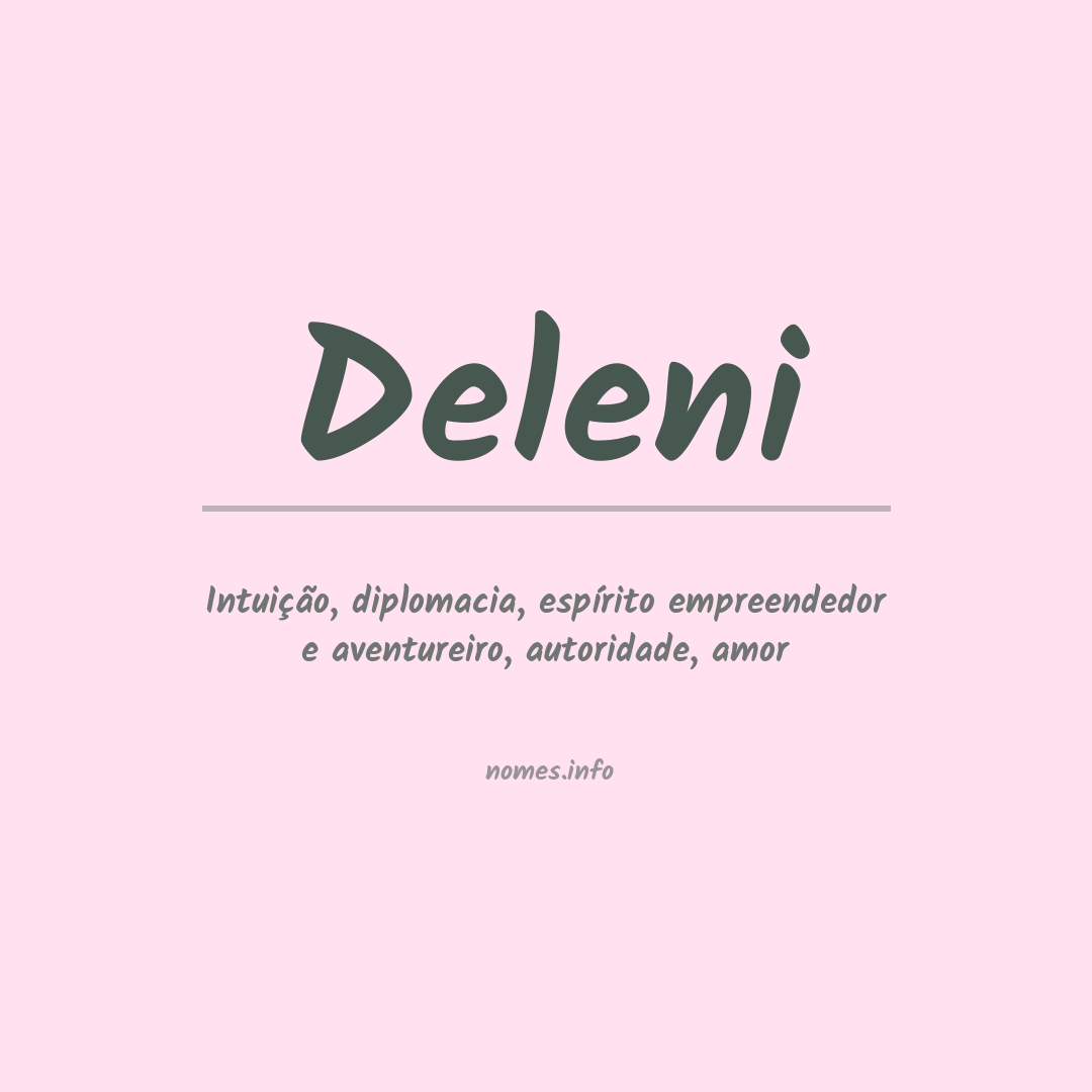 Significado do nome Deleni