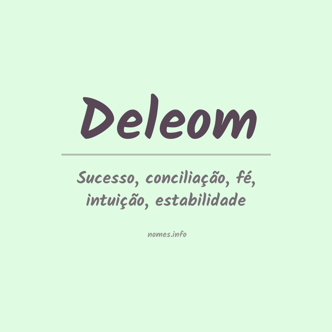 Significado do nome Deleom