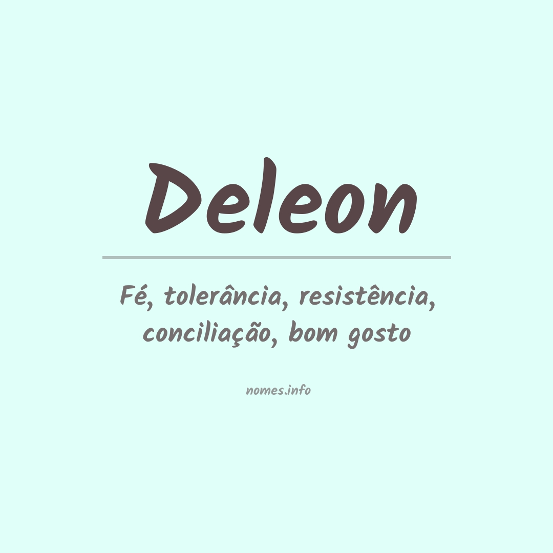 Significado do nome Deleon