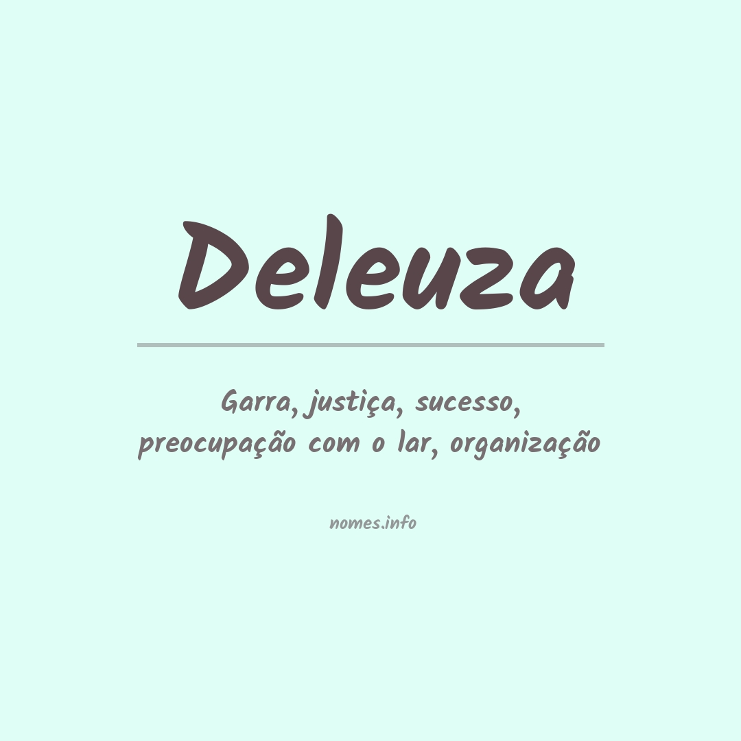 Significado do nome Deleuza