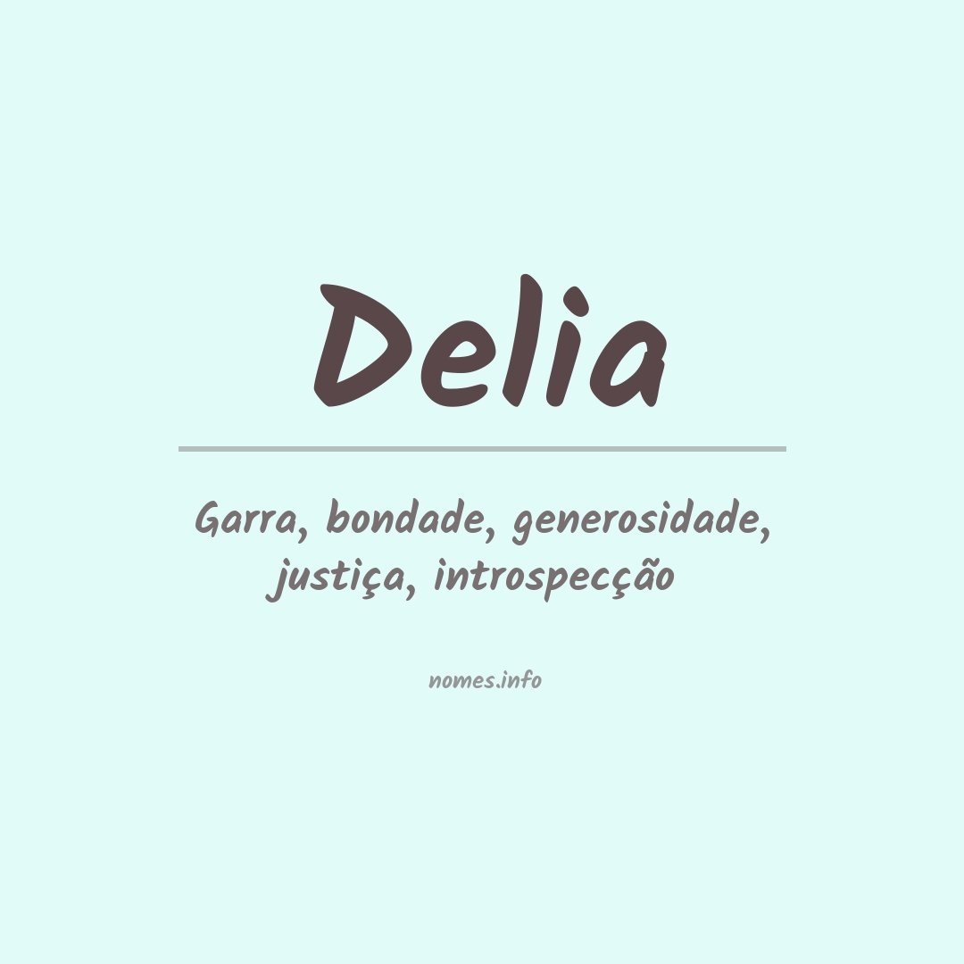 Significado do nome Delia