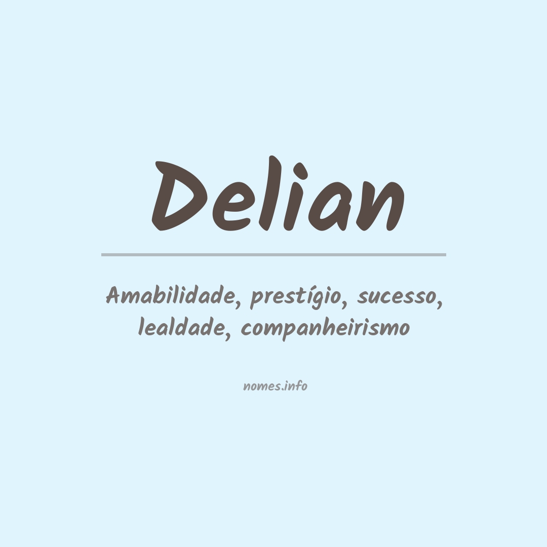 Significado do nome Delian