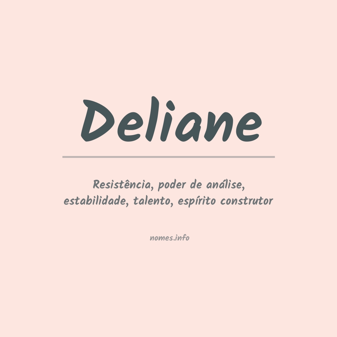 Significado do nome Deliane