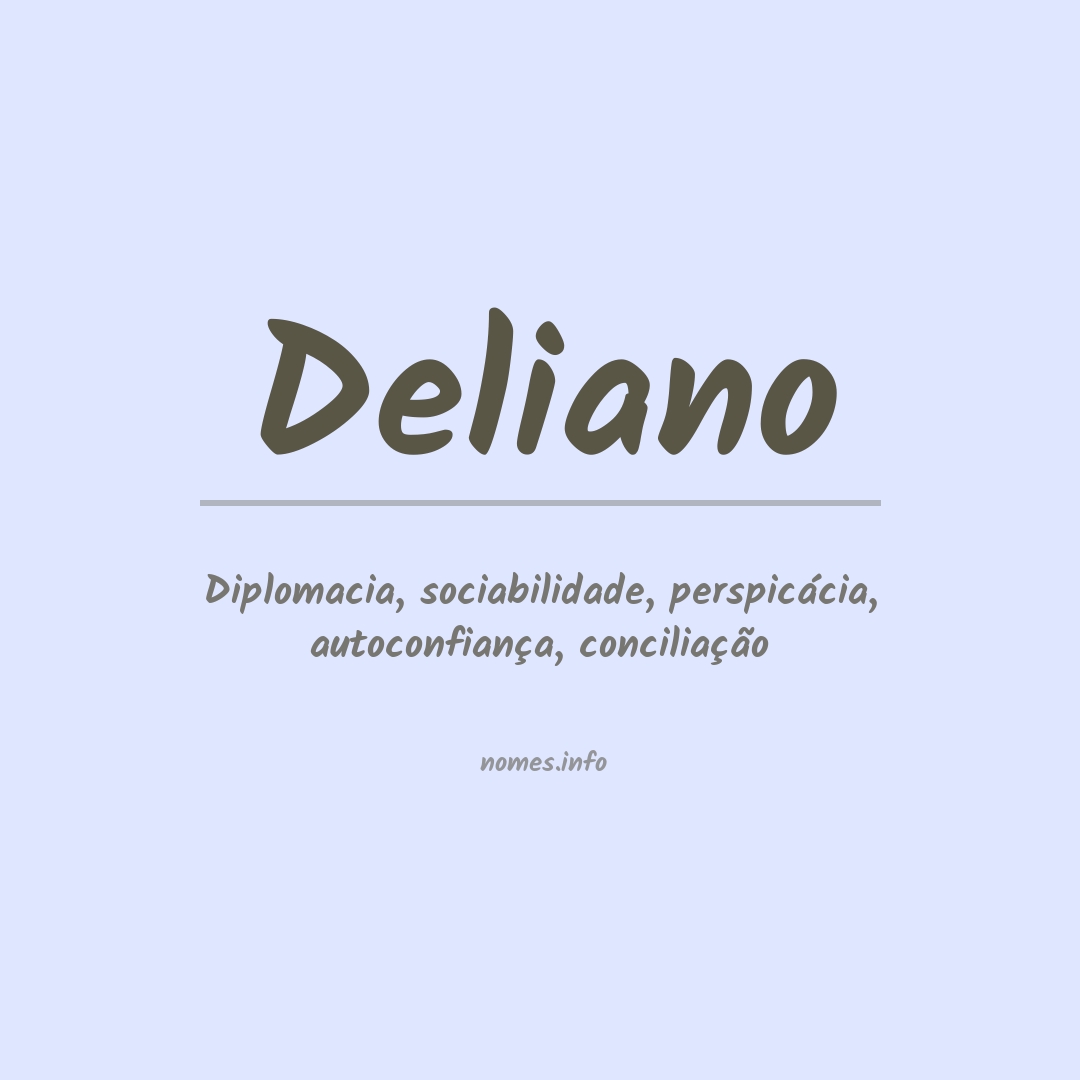 Significado do nome Deliano