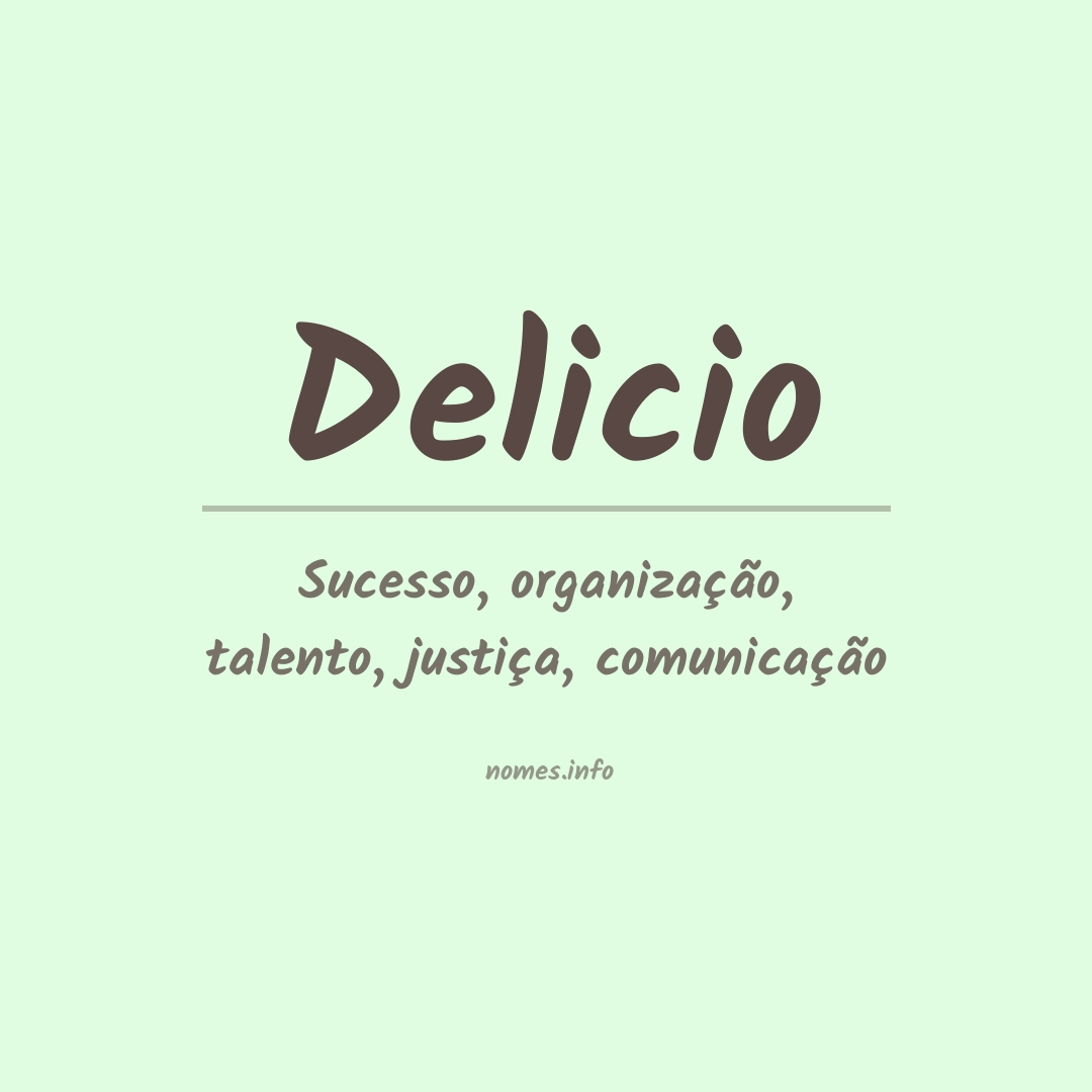 Significado do nome Delicio