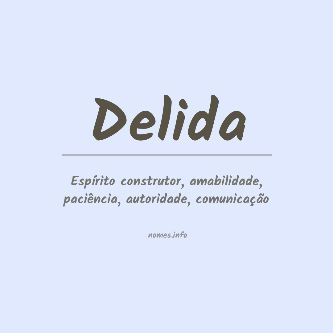 Significado do nome Delida