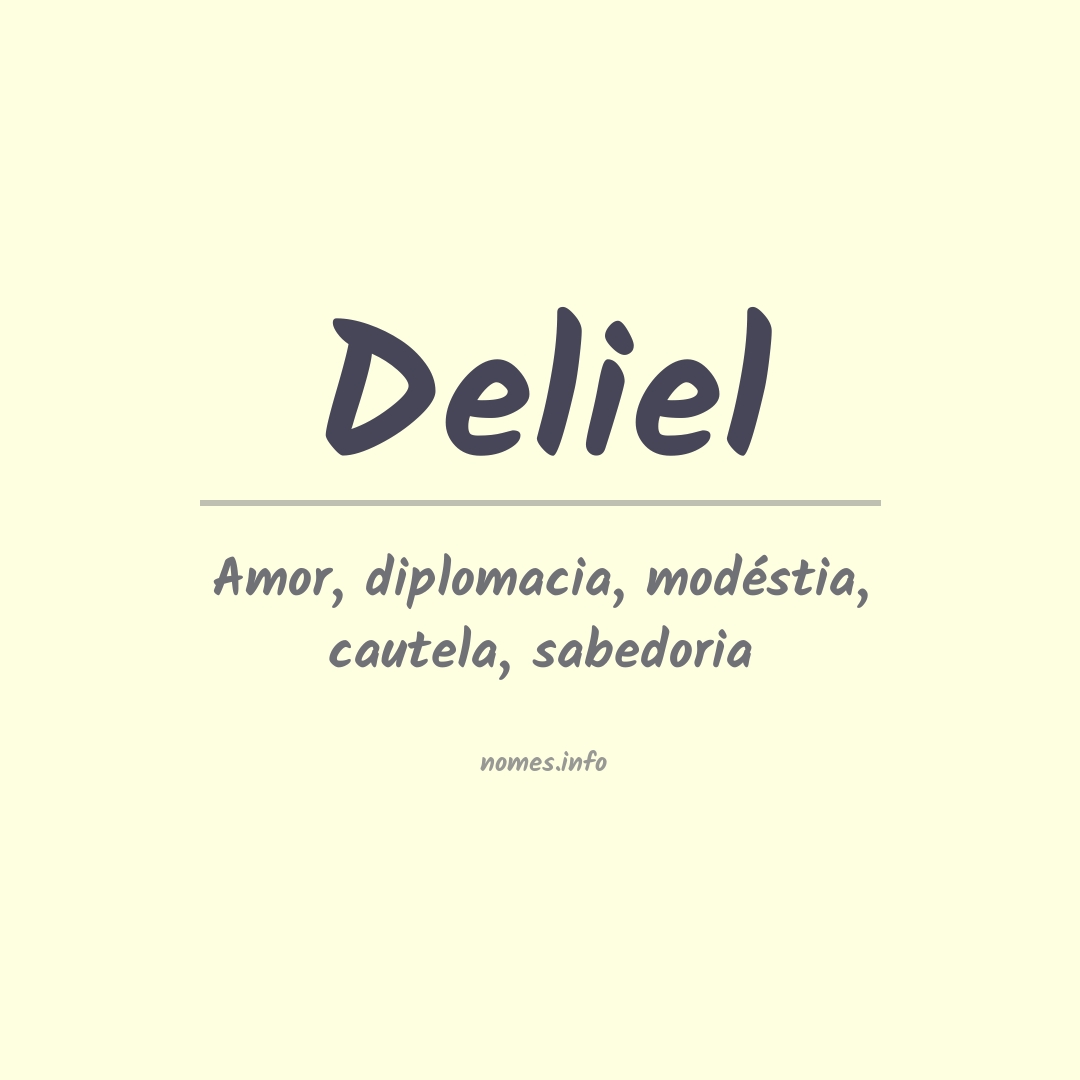 Significado do nome Deliel