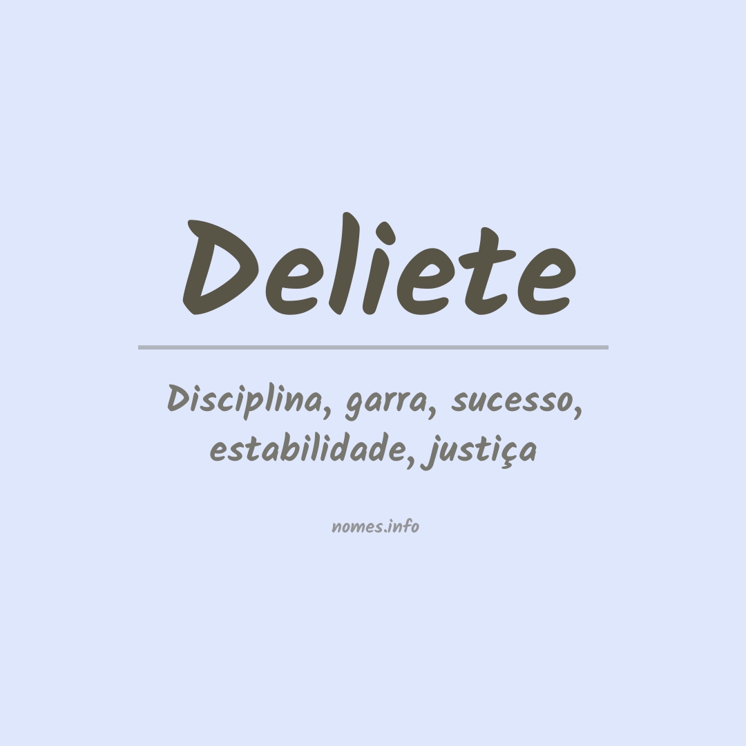 Significado do nome Deliete