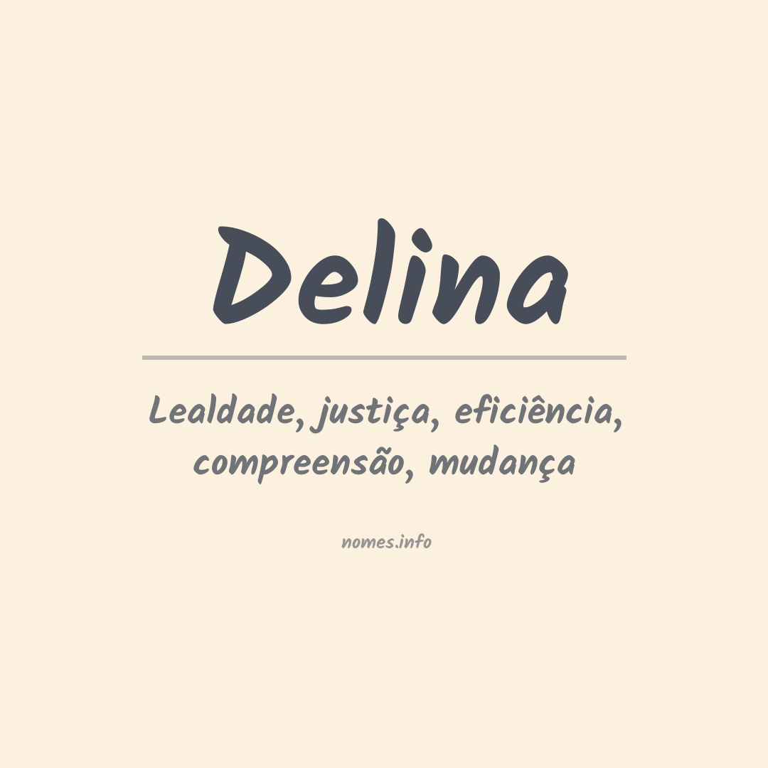 Significado do nome Delina