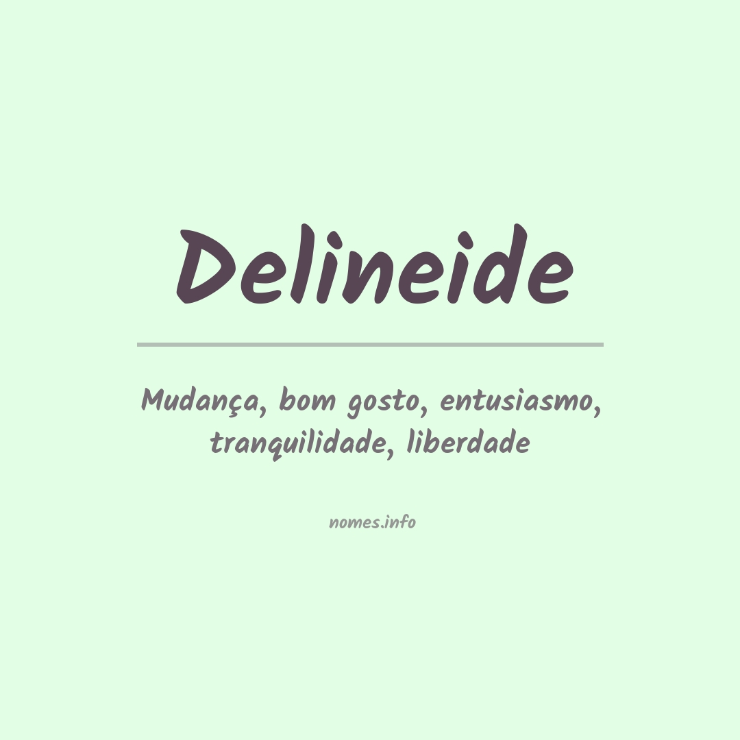Significado do nome Delineide