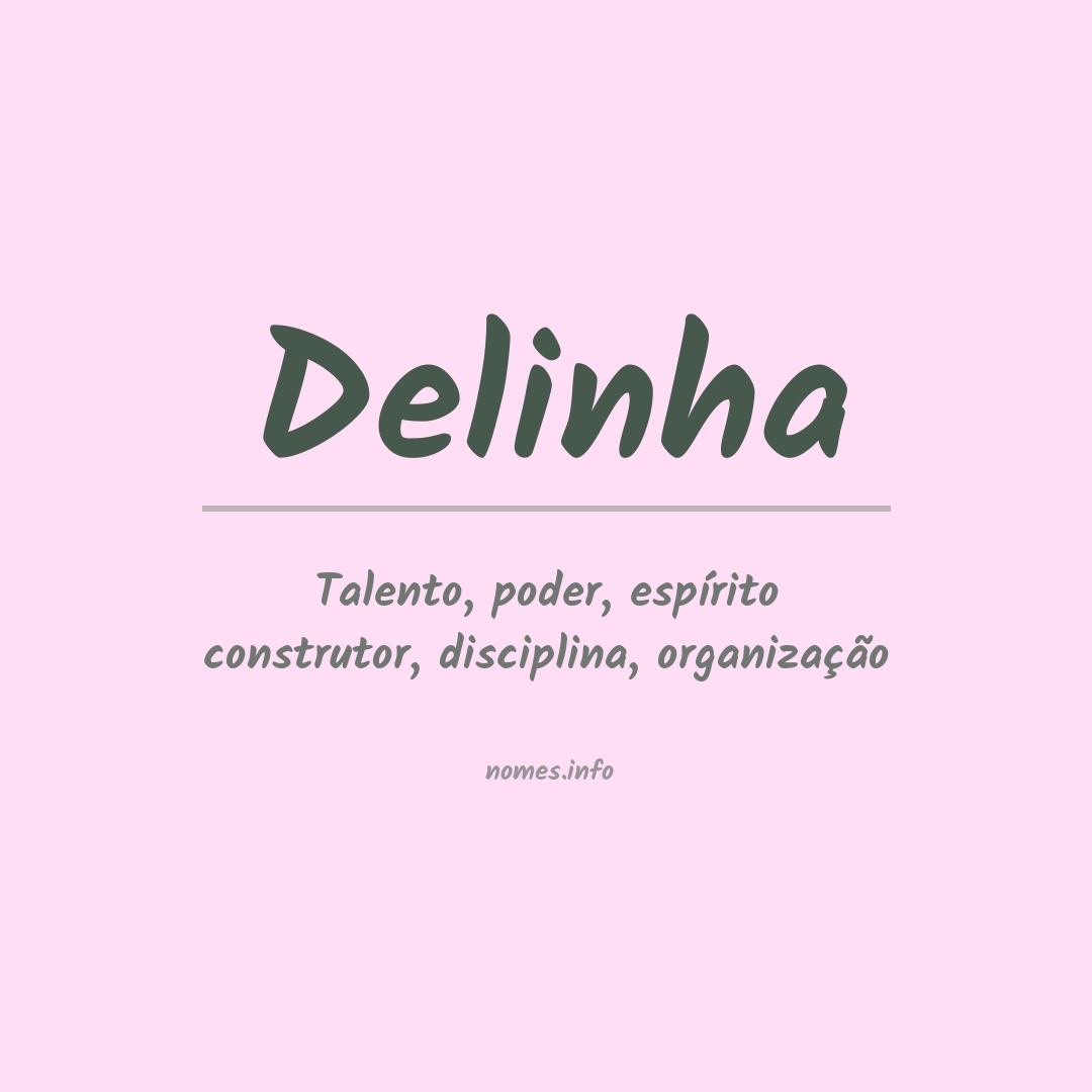 Significado do nome Delinha