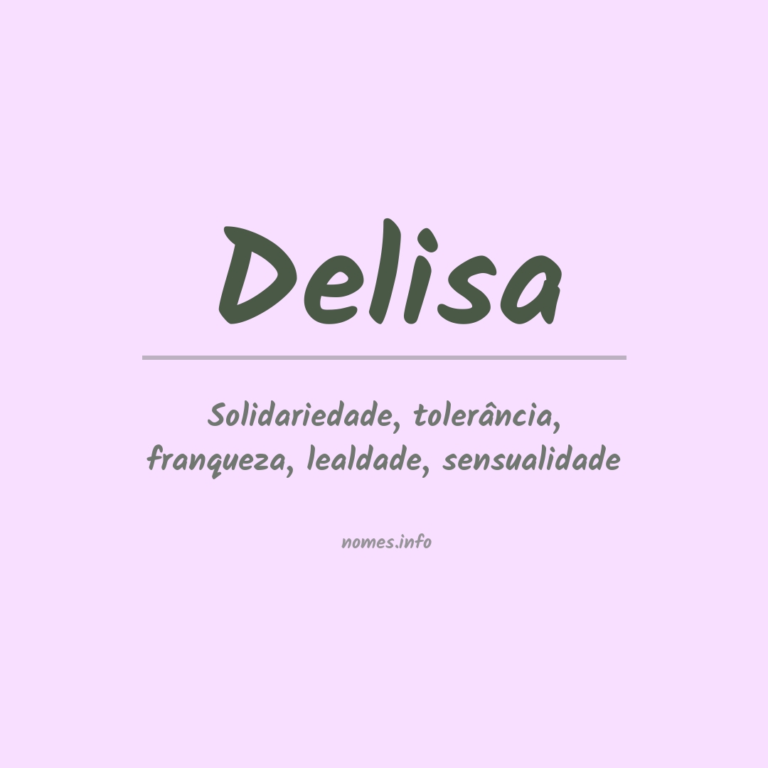 Significado do nome Delisa