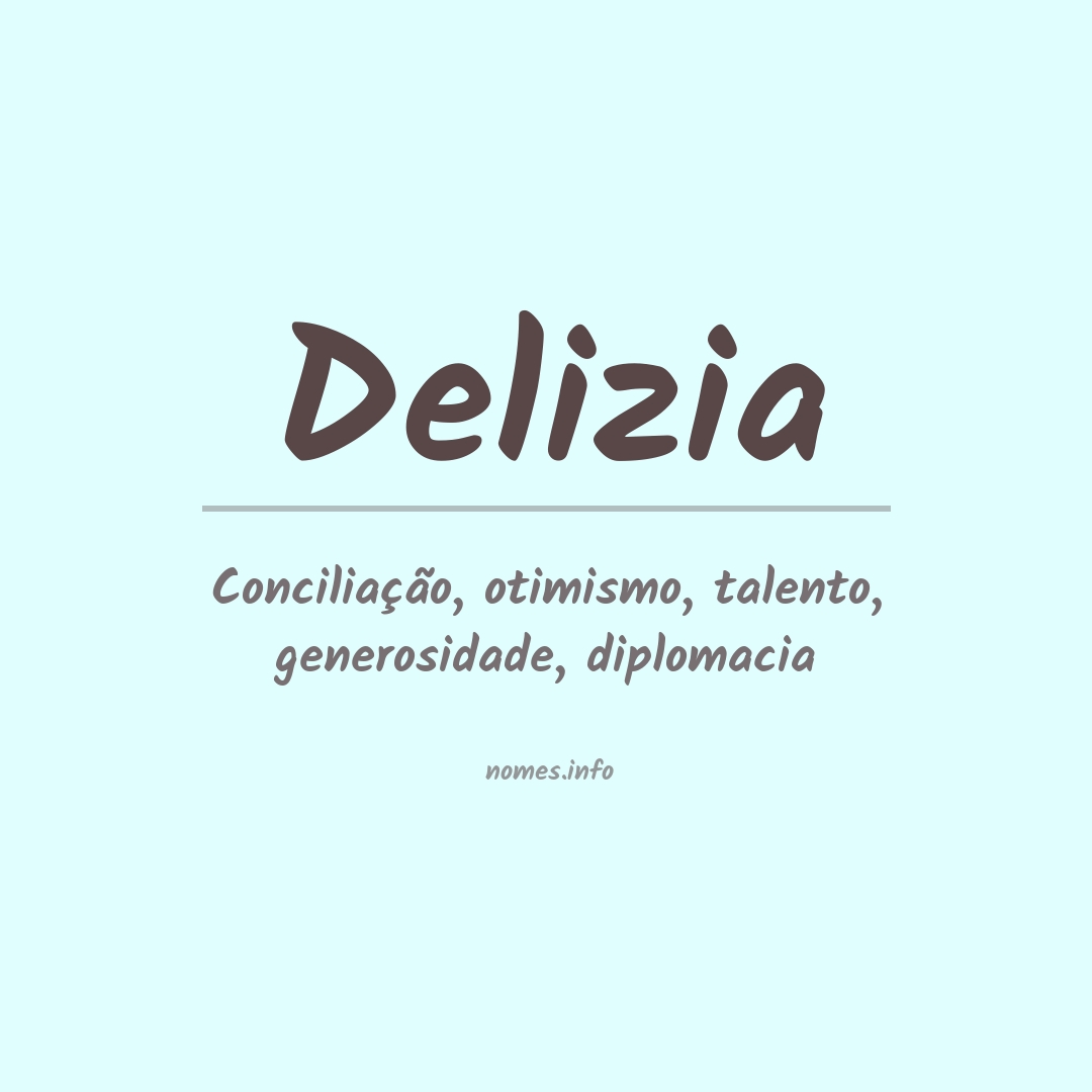 Significado do nome Delizia