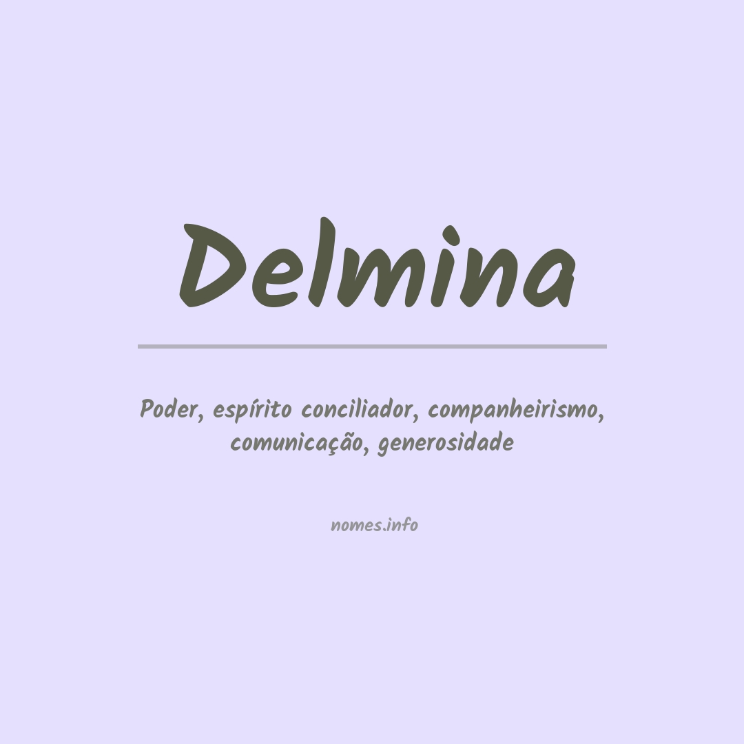 Significado do nome Delmina