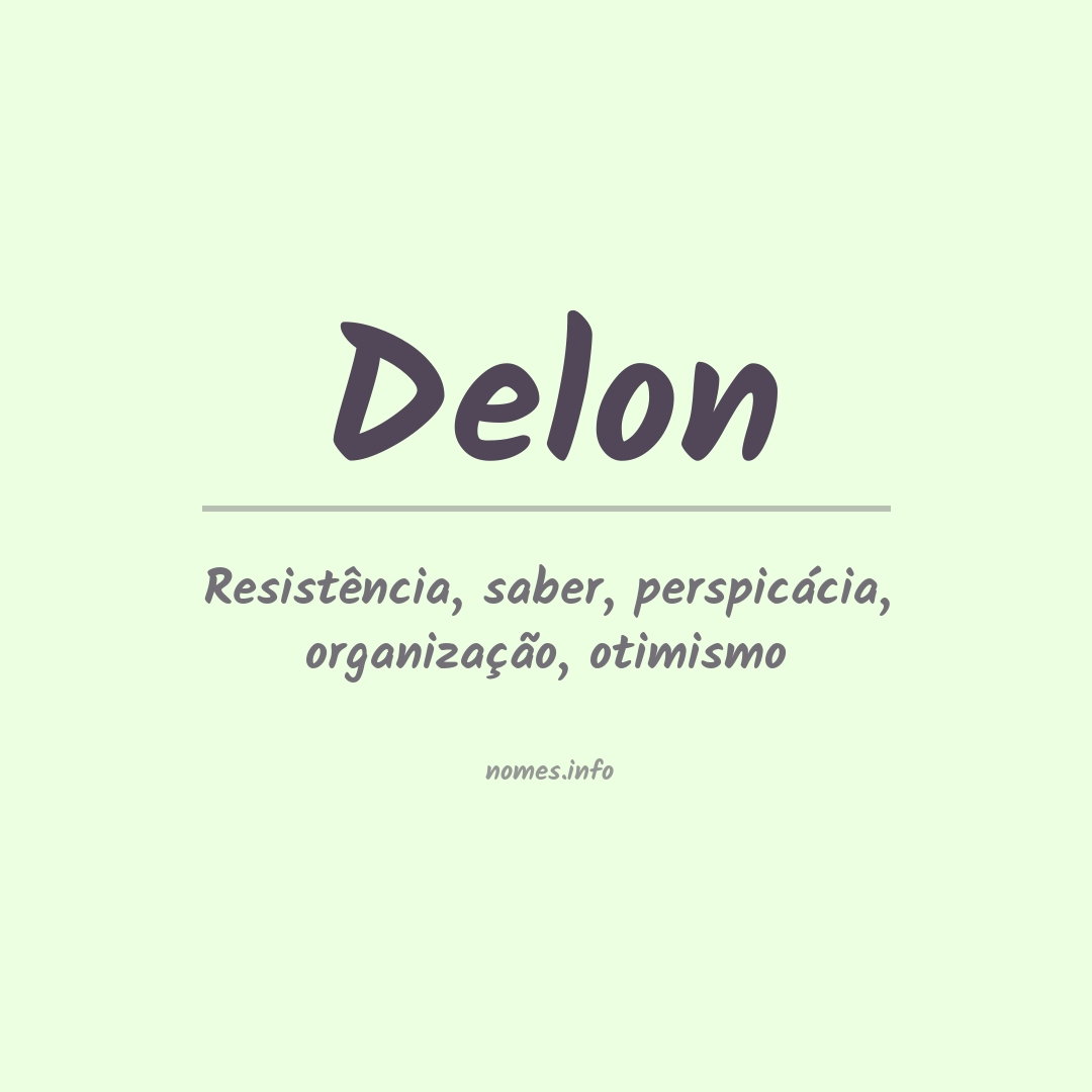 Significado do nome Delon