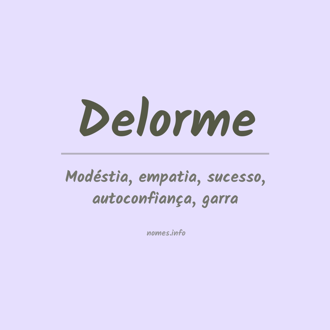 Significado do nome Delorme