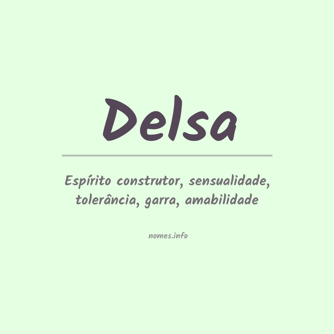 Significado do nome Delsa