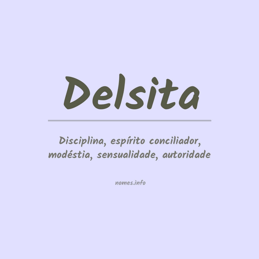 Significado do nome Delsita