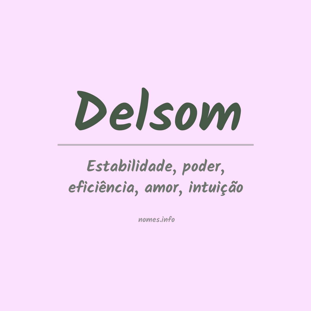 Significado do nome Delsom
