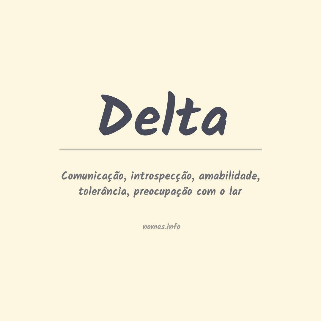 Significado do nome Delta