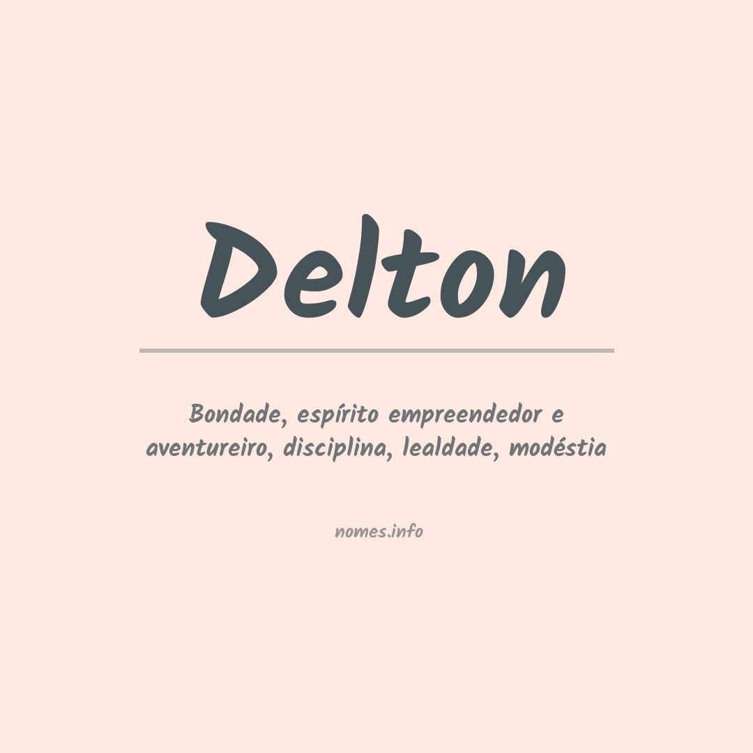 Significado do nome Delton