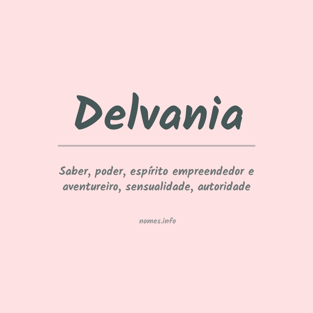 Significado do nome Delvania