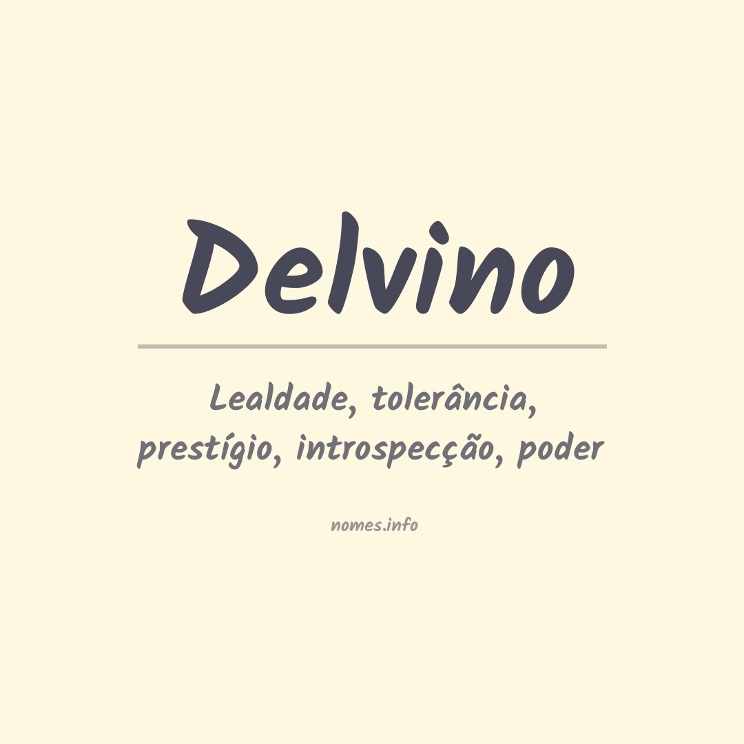 Significado do nome Delvino