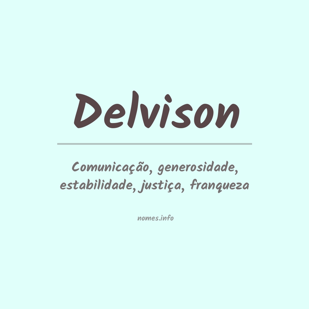 Significado do nome Delvison