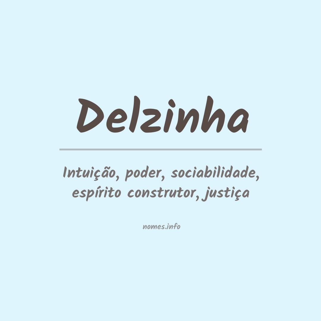 Significado do nome Delzinha