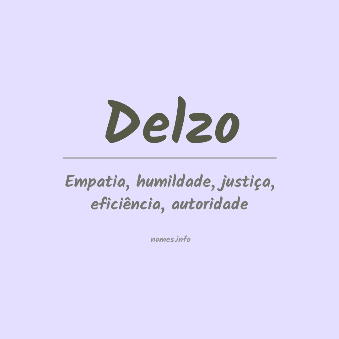 Significado do nome Delzo