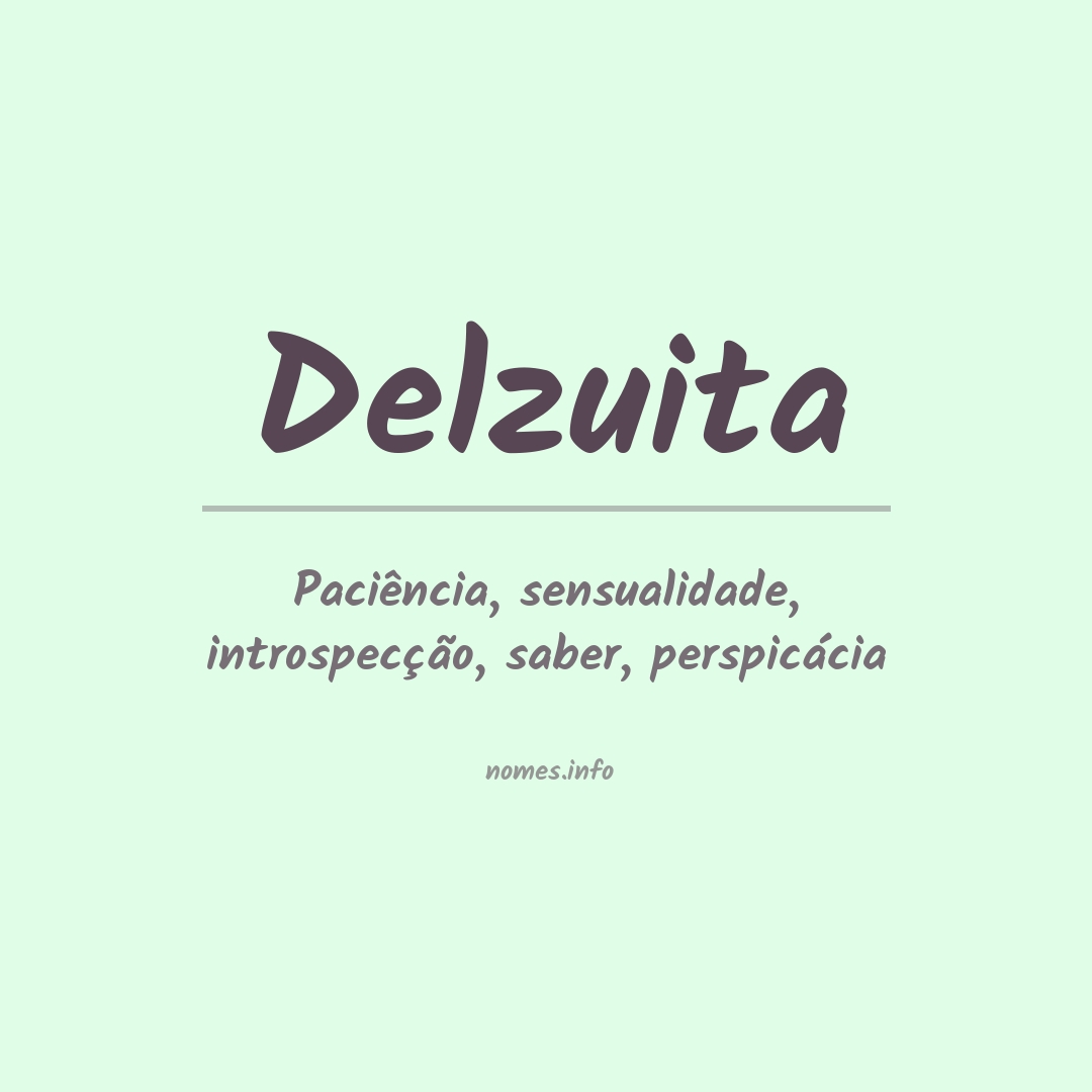 Significado do nome Delzuita