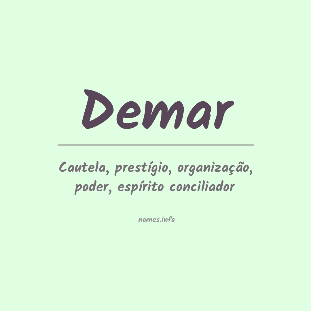 Significado do nome Demar