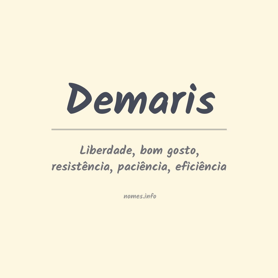 Significado do nome Demaris