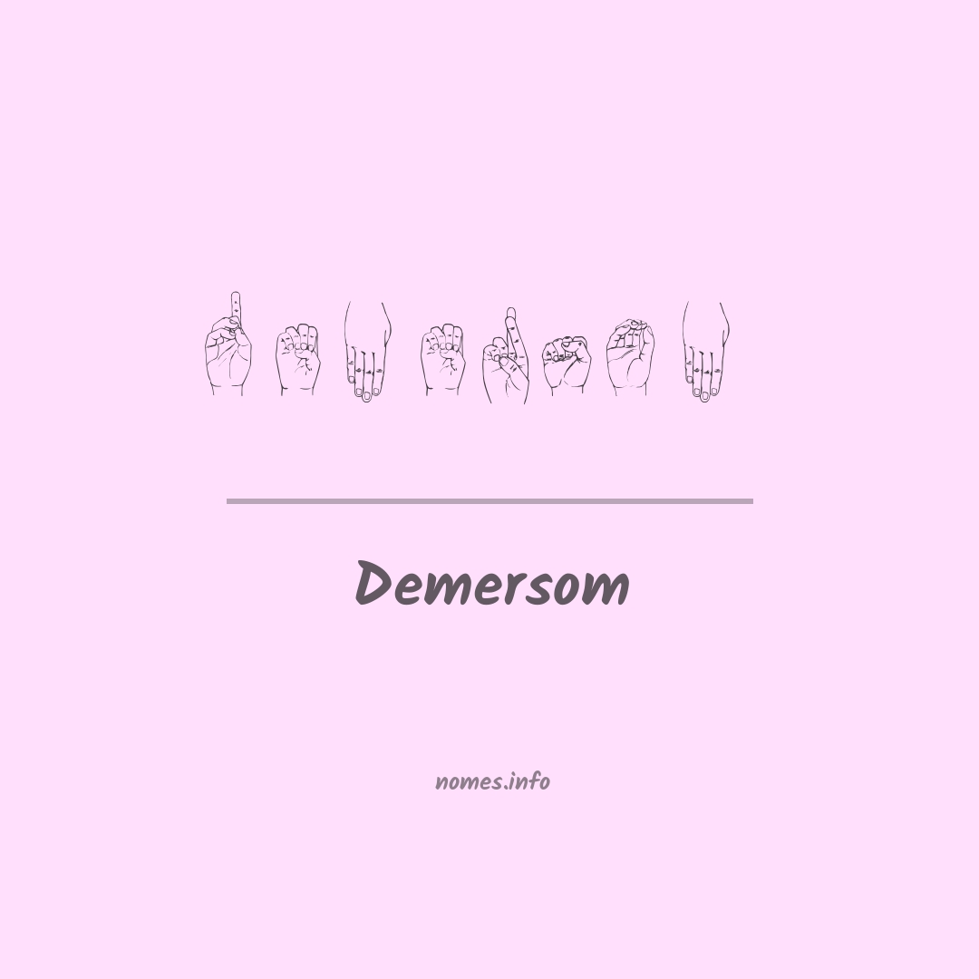 Demersom em Libras
