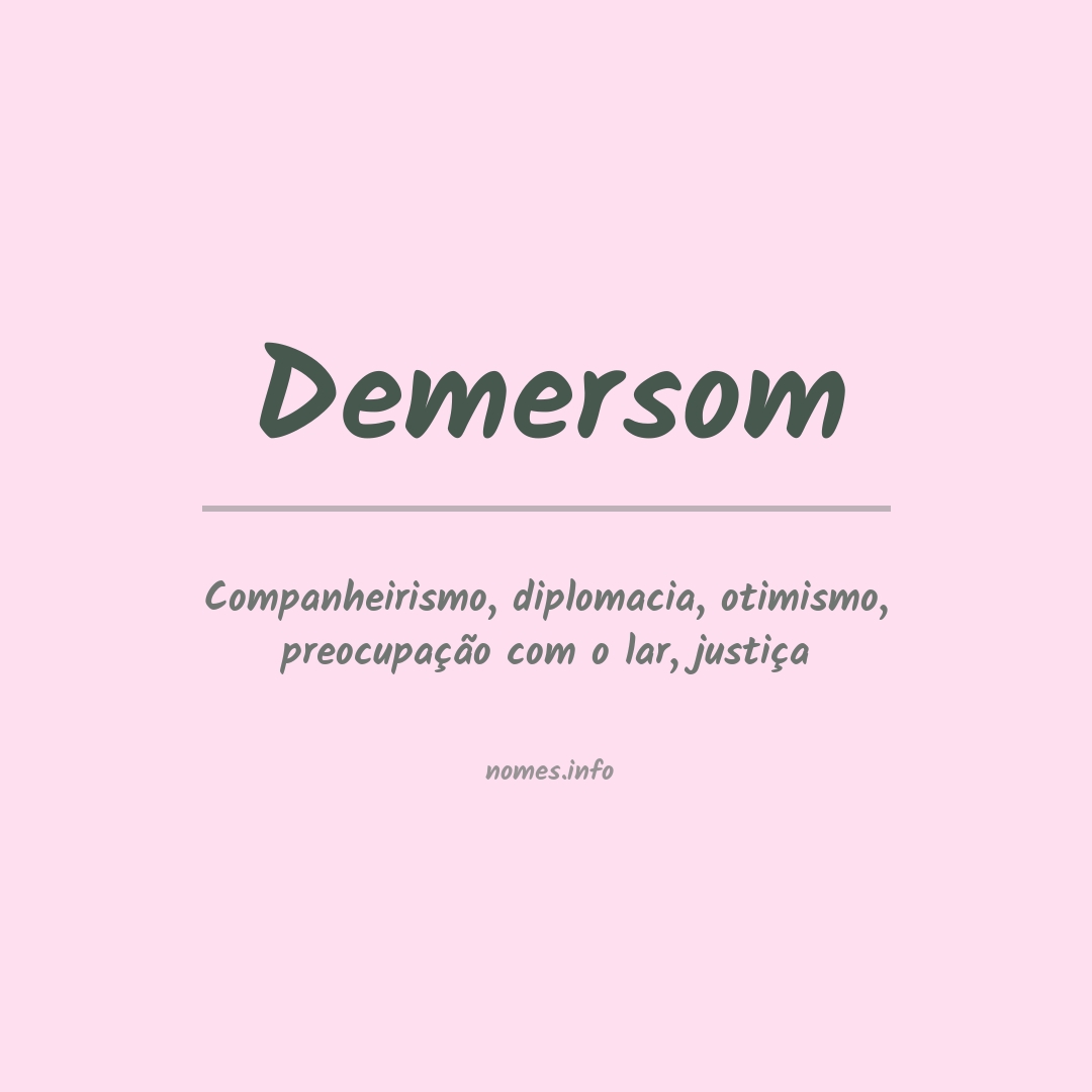 Significado do nome Demersom