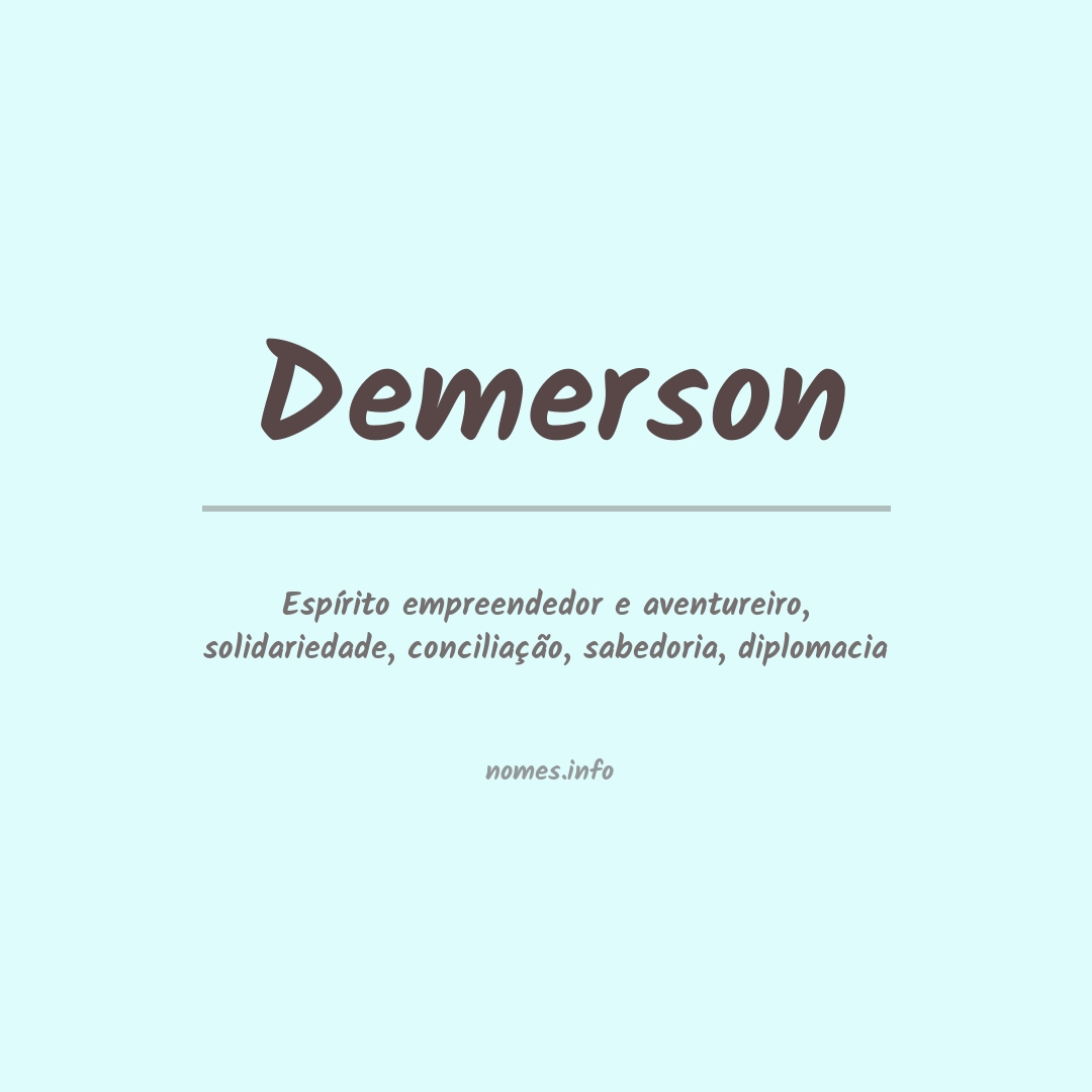 Significado do nome Demerson
