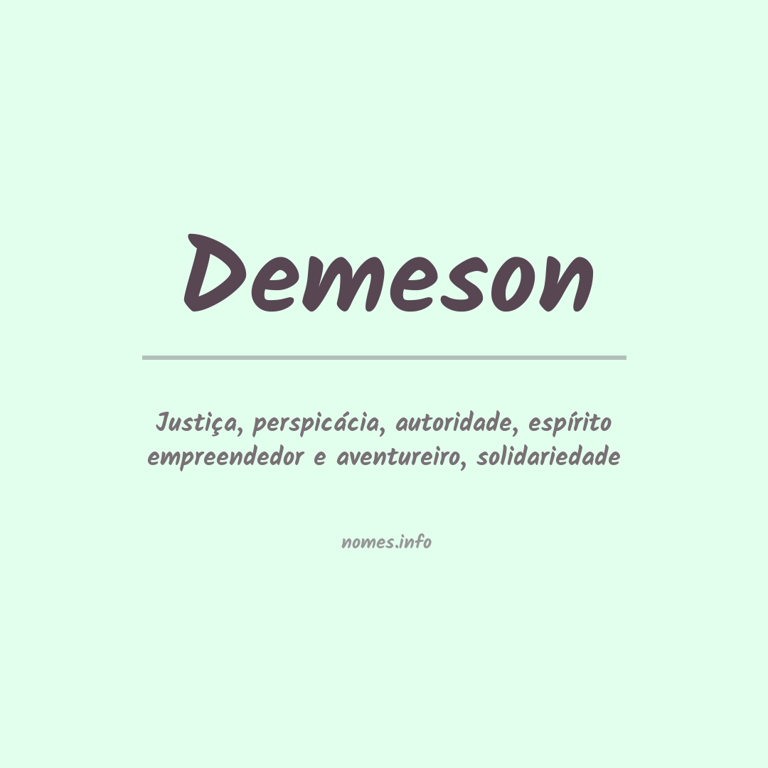 Significado do nome Demeson