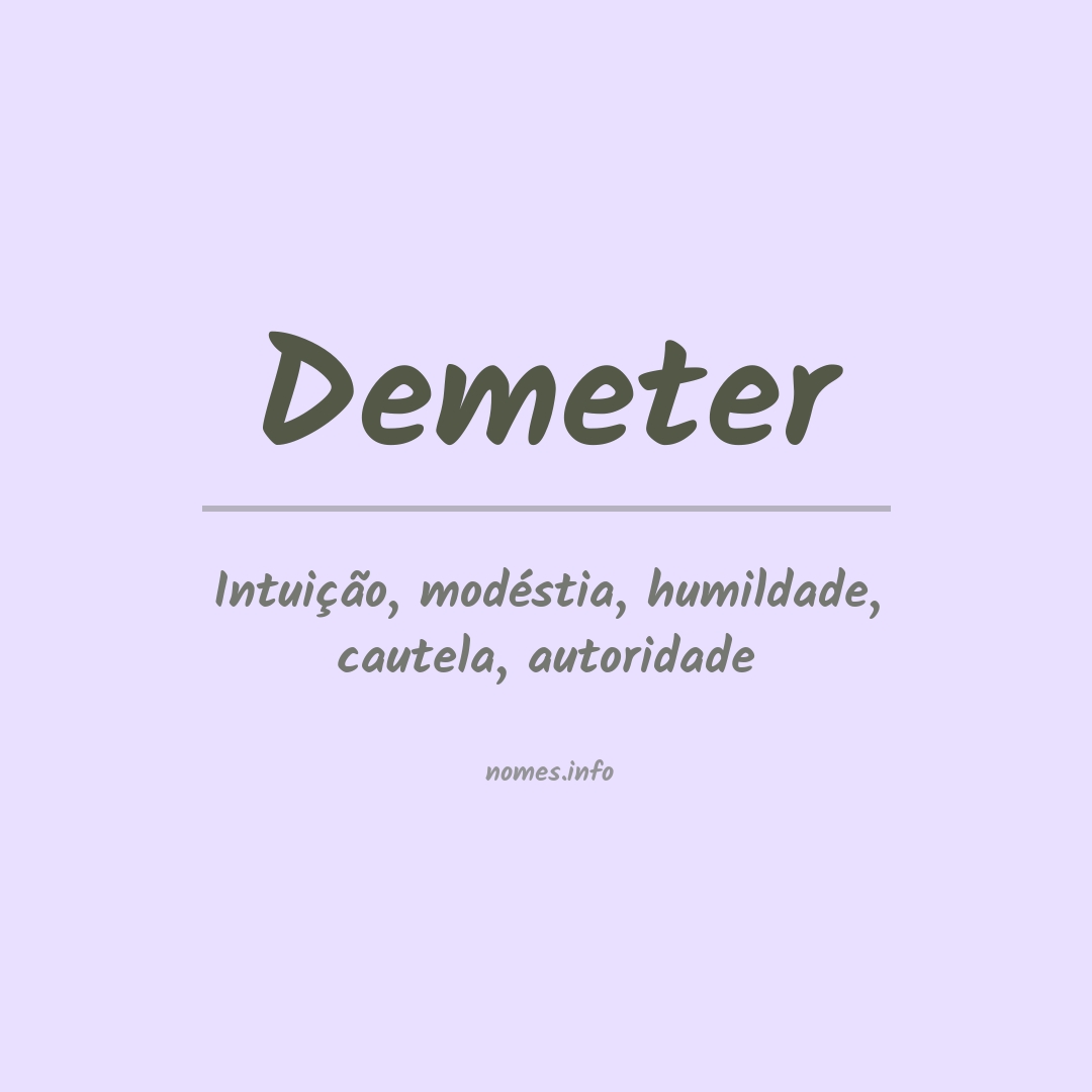 Significado do nome Demeter