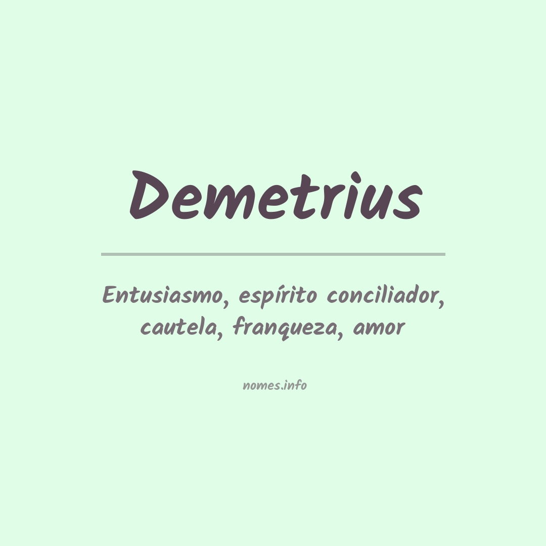 Significado do nome Demetrius