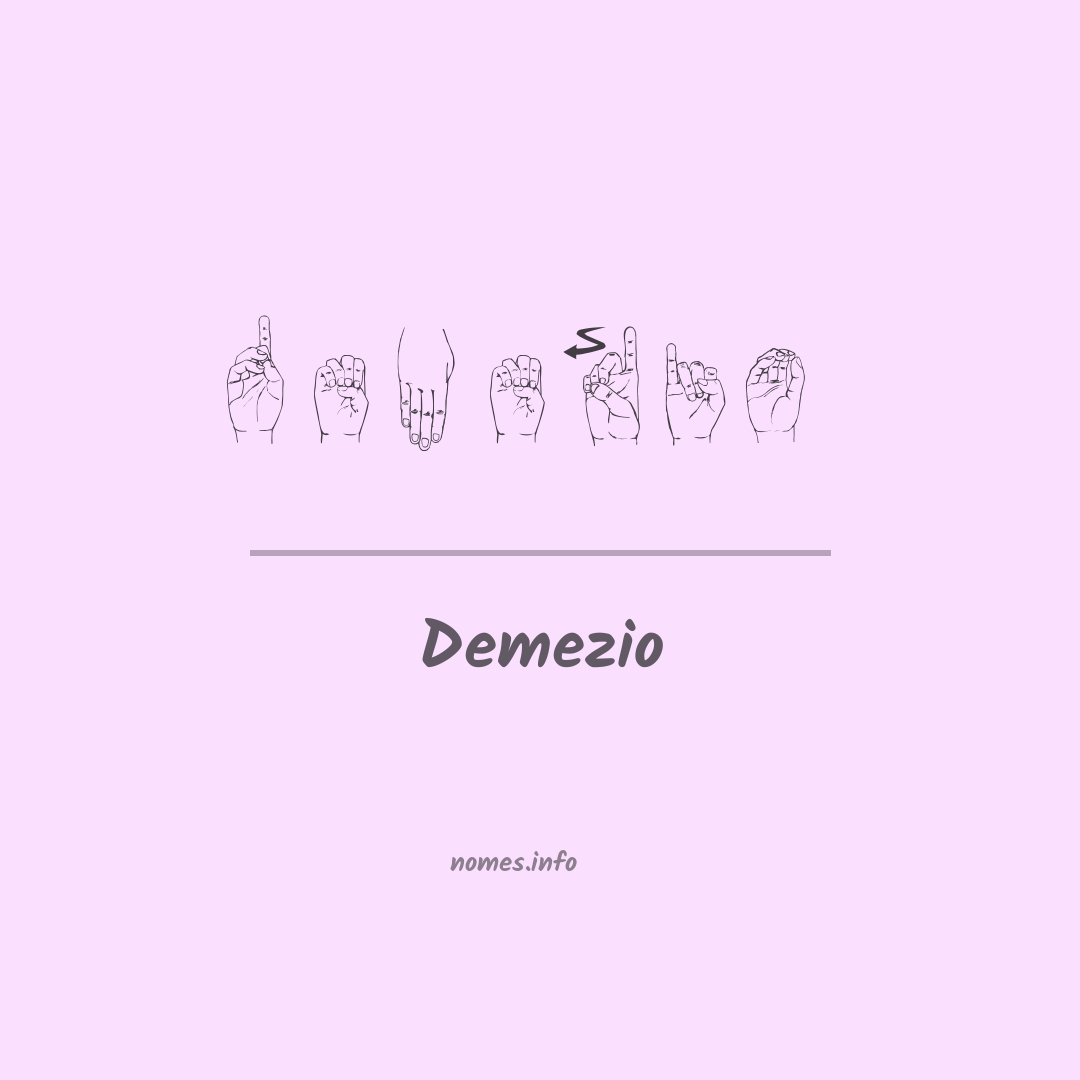 Demezio em Libras