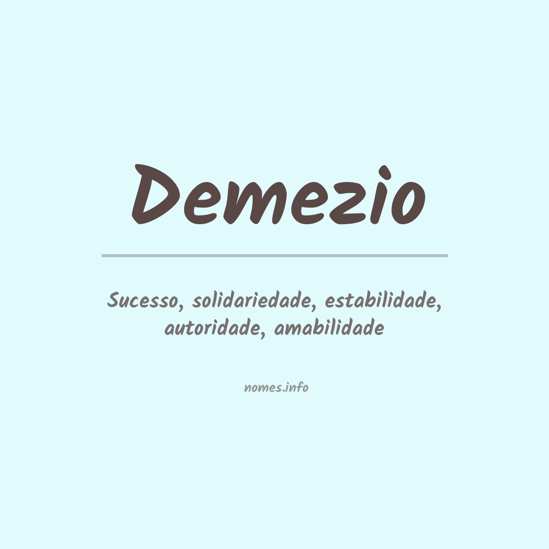 Significado do nome Demezio