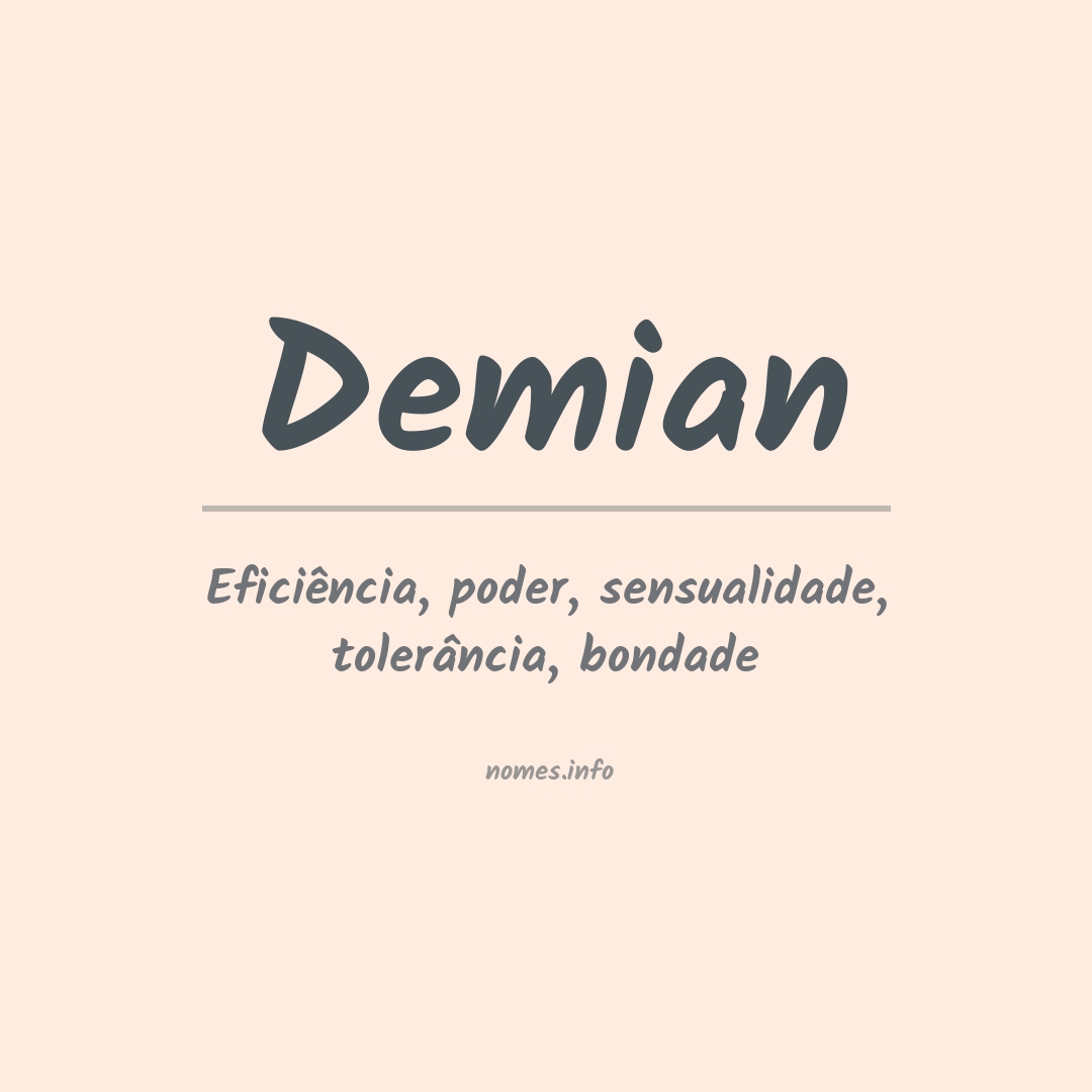 Significado do nome Demian