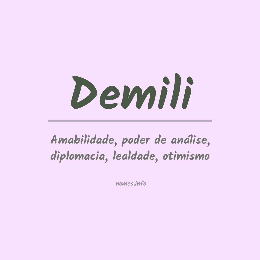 Significado do nome Demili